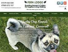 Tablet Screenshot of fernlodgeboardingkennels.co.uk